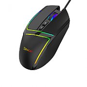 MOUSE Spacer - gaming, gaming, cu fir, USB, optic, 12.000 dpi, butoane/scroll 7/1, iluminare RGB, negru,  SPGM-ALIEN-RACE  (include TV 0.18lei)