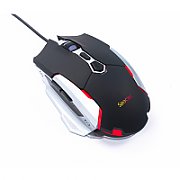 MOUSE Spacer - gaming, gaming, cu fir, USB, optic, 6.400 dpi, butoane/scroll 6/1, iluminare RGB, negru,  SPGM-PULSAR-PRO  (include TV 0.18lei)