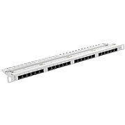Patch panel Lanberg PPS6-0024-S, 19-inch, 0.5U, 24 prize RJ45 FTP Cat.6, gri