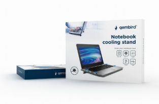 STAND GEMBIRD notebook 15 , sita metal, fan 12cm, LED light, black, ''NBS-1F15-04 