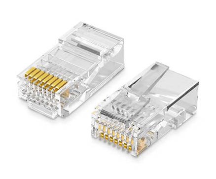 MUFA RJ-45 Ugreen, &quotNW110"  pt. cablu UTP, Cat5e, RJ-45 (T), plastic, 100 buc, &quot50246" - 6957303852468