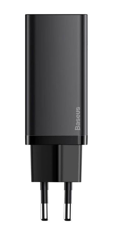 INCARCATOR retea Baseus GaN2 Lite, Quick Charge 65W, 1 x USB 5V/3A, 1 x USB Type-C 5V/3A, negru  CCGAN2L-B01  (include timbru verde 0.75 lei) - 6953156232938