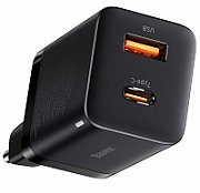INCARCATOR retea Baseus Super Si Pro, Quick Charge 30W, 1 x USB 5V/3A, 1 x USB Type-C 5V/3A, negru  CCSUPP-E01  (include timbru verde 0.75 lei) - 6953156206342