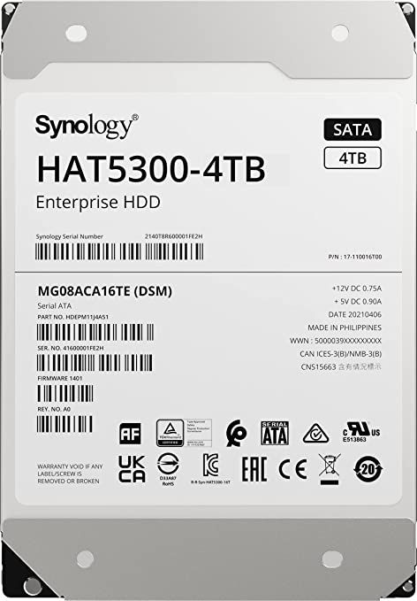 Synology NAS HD3.5  SATA 4TB HAT5300-4T / 7,2k