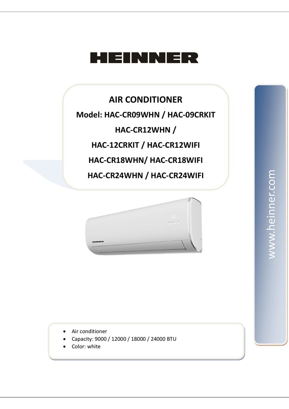 AER CONDITIONAT HEINNER HAC-CR12WIFI