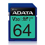 ADATA ASDX64GUI3V30S-R ADATA Premier Pro SDXC UHS-I U3 64GB (Video Full HD) Retail
