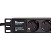 PDU LOGILINK 1U pt. rack 19 inch, 9 prize Schuko, intrare Schuko, max 16 A, 2 m,  PDU9C03  (include TV 0.8lei)