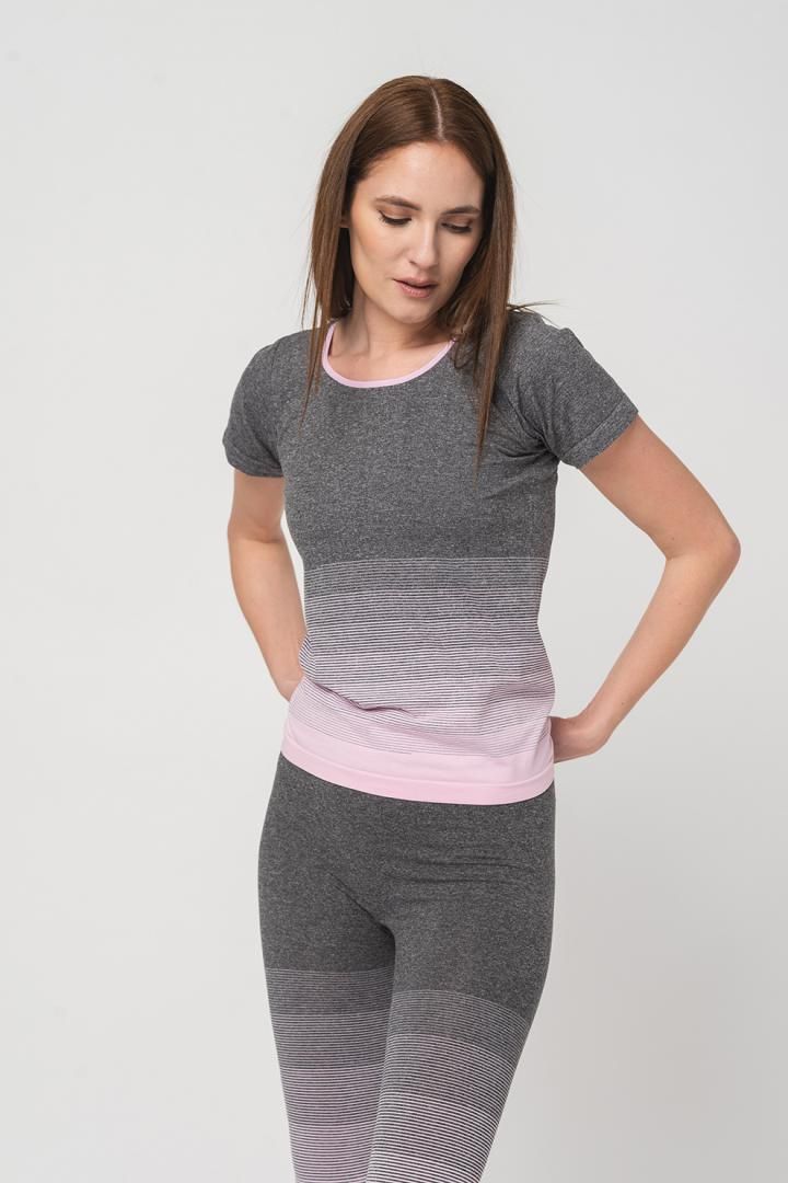 TRICOU PEGAS GREY PINK-S