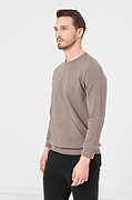 BLUZA COTON CASUAL BARBATI TAUPE-XXL