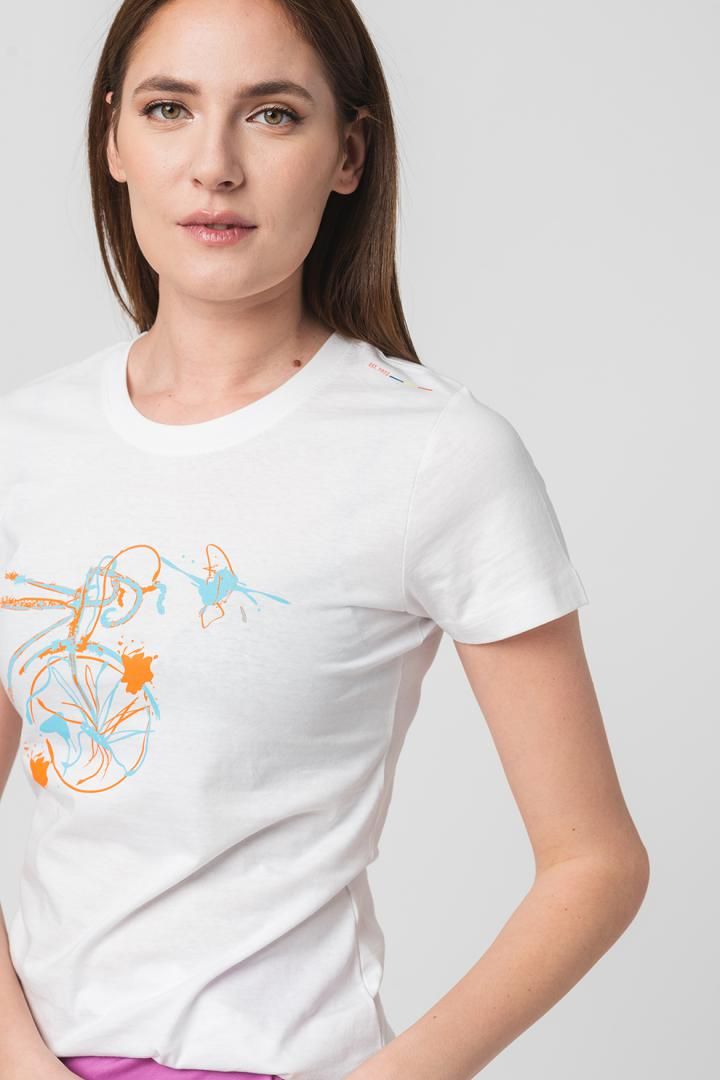 TSHIRT CASUAL F BICICLETA COLOR WHITE-M