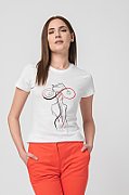 TSHIRT CASUAL F DOAMNA CU... WHITE-XS
