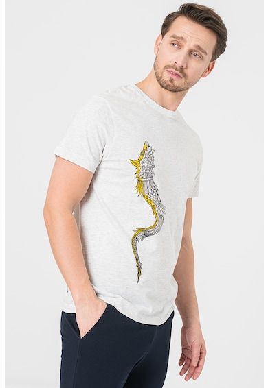 TRICOU CASUAL DRACON BARBATI LIGHT GRAY-S