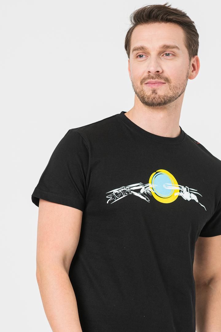 TRICOU CASUAL MANA BICICLETA BARBATI BLACK-L