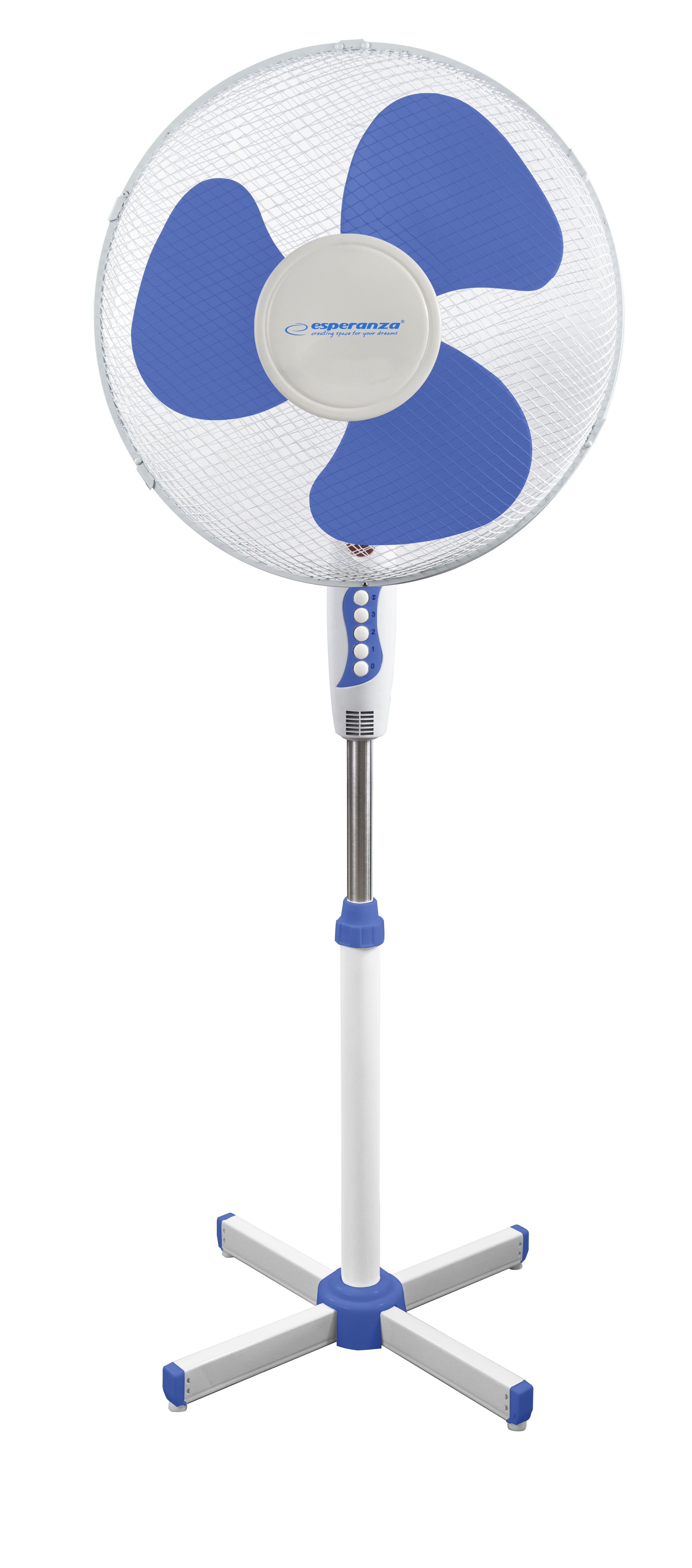 Esperanza EHF001WB, 16 '' standing fan, White/Blue