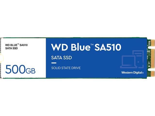 Western Digital WD Blue SA510 SSD 500GB M.2 2280 SATA III 6Gb/s internal single-packed