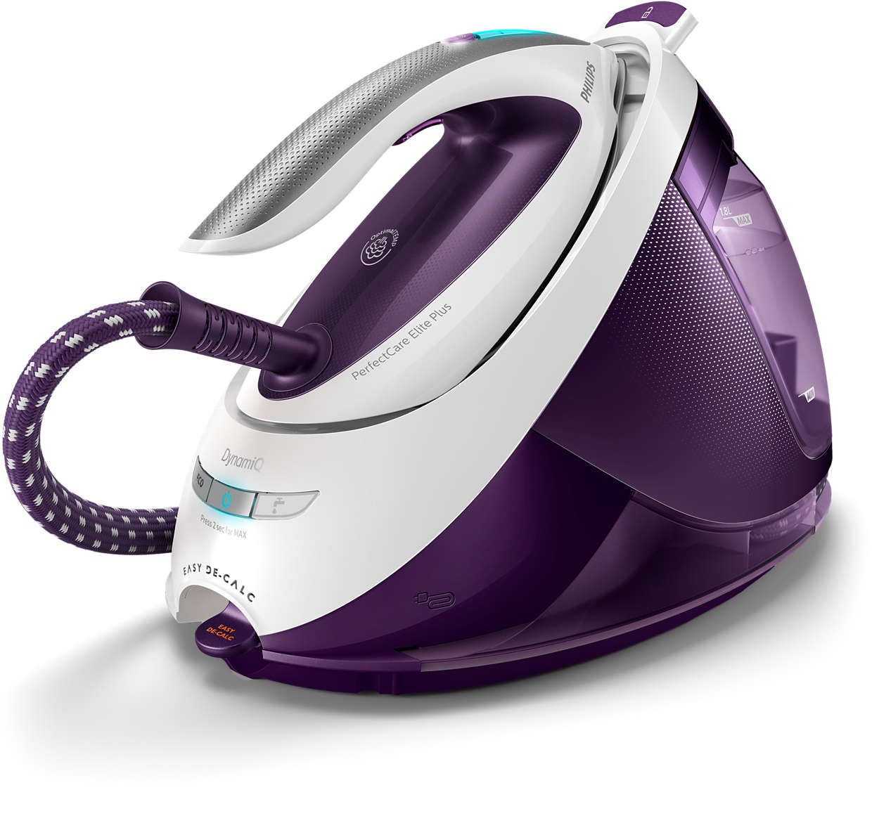 Philips GC9660/30 steam ironing station 2700 W 1.8 L T-ionicGlide soleplate Purple, White