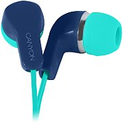 CANYON EPM-02 Stereo Earphones with inline microphone, Green+Blue, cable length 1.2m, 20*15*10mm, 0.013kg