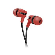 CANYON SEP-4 Stereo earphone with microphone, 1.2m flat cable, Red, 22*12*12mm, 0.013kg