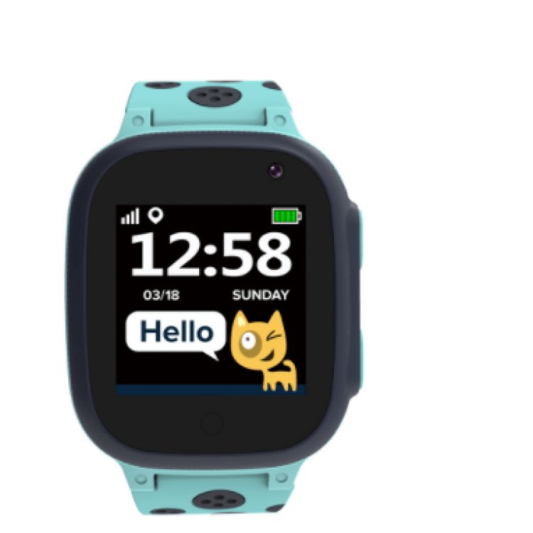 CANYON Kids smartwatch, 1.44 inch colorful screen,  GPS function, Nano SIM card, 32+32MB, GSM(850/900/1800/1900MHz), 400mAh battery, compatibility with iOS and android, Blue, host: 52.9*40.3*14.8mm, strap: 230*20mm, 42g