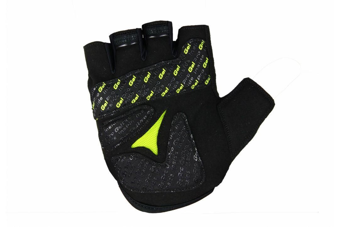 MANUSI B-RACE CU GEL NEGRU/LIME, L