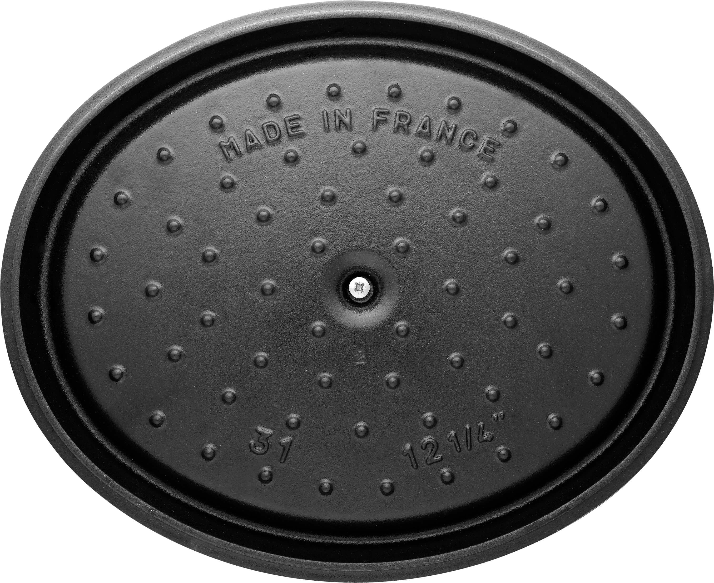 STAUB CAST IRON OVAL POT 4.2L BLACK