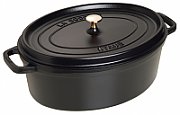 STAUB CAST IRON OVAL POT 4.2L BLACK