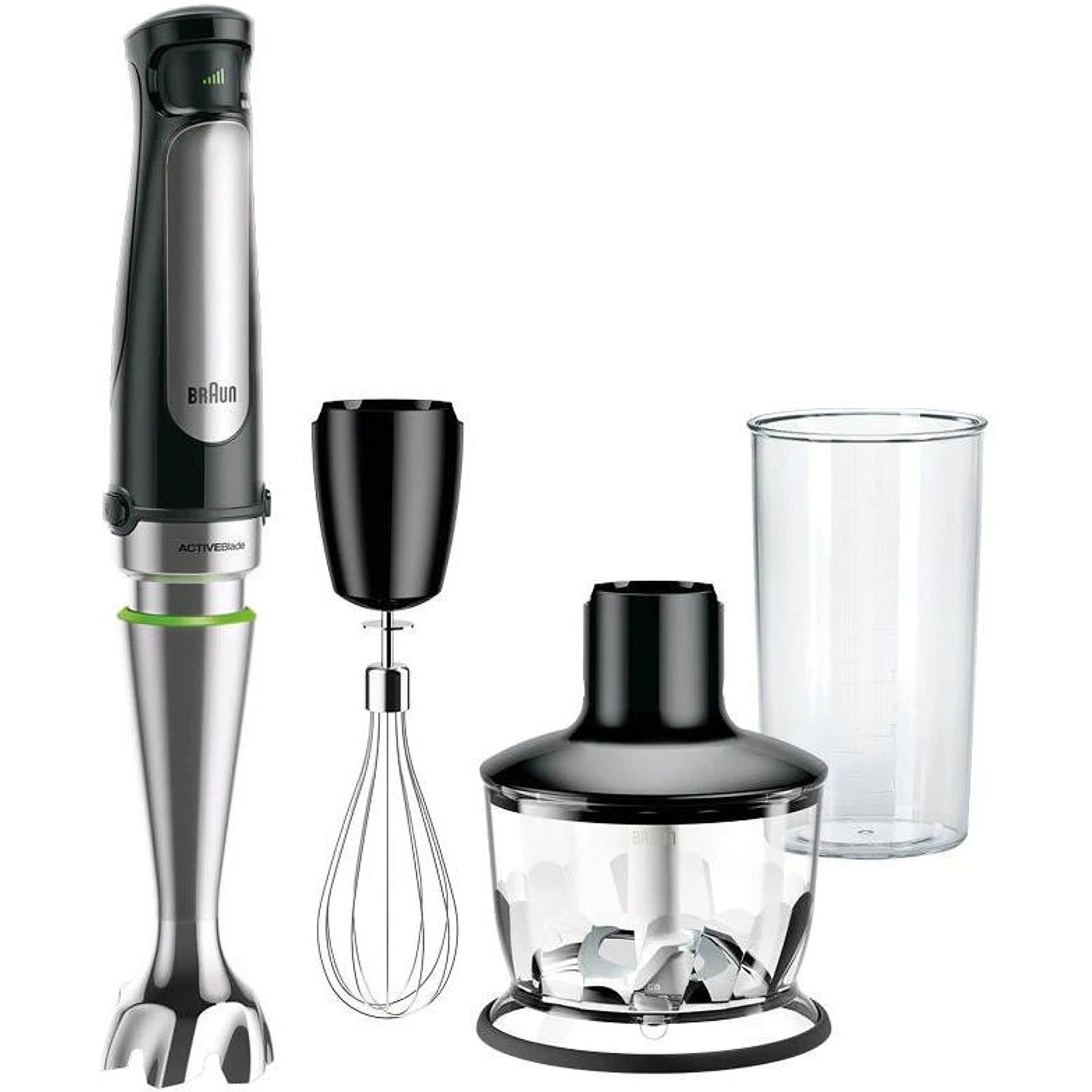 Braun MQ 7035X 0.6 L Immersion blender 1000 W Black, Satin steel