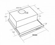 Akpo WK-7 Light Eco 50 Built-under cooker hood White