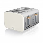 Swan ST14620WHTN toaster 4 slice(s) Stainless steel,White 1500 W