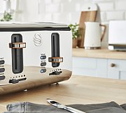 Swan ST14620WHTN toaster 4 slice(s) Stainless steel,White 1500 W