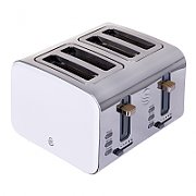 Swan ST14620WHTN toaster 4 slice(s) Stainless steel,White 1500 W