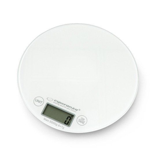 Esperanza EKS003W Electronic Kitchen Scale White Round