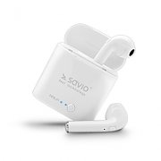 Savio TWS-01 Wireless Bluetooth Earphones, White