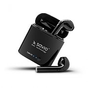 Savio TWS-02 Wireless Bluetooth Earphones, Black