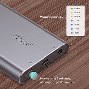 UNITEK S1206A SolidForce USB-C to PCIe/NVMe M.2 SSD 10Gbps Dual Bay Enclosure with Offline Clone