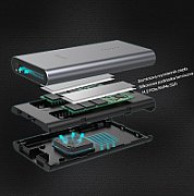 UNITEK S1206A SolidForce USB-C to PCIe/NVMe M.2 SSD 10Gbps Dual Bay Enclosure with Offline Clone