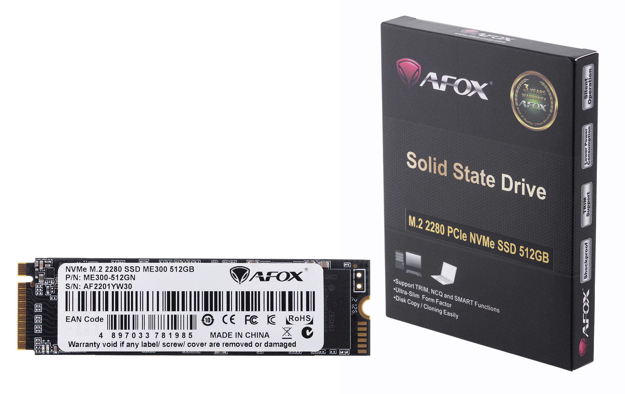 AFOX AFOX SSD M.2 PCI-EX4 512GB INTEL TLC 1,7 GB/S NVME