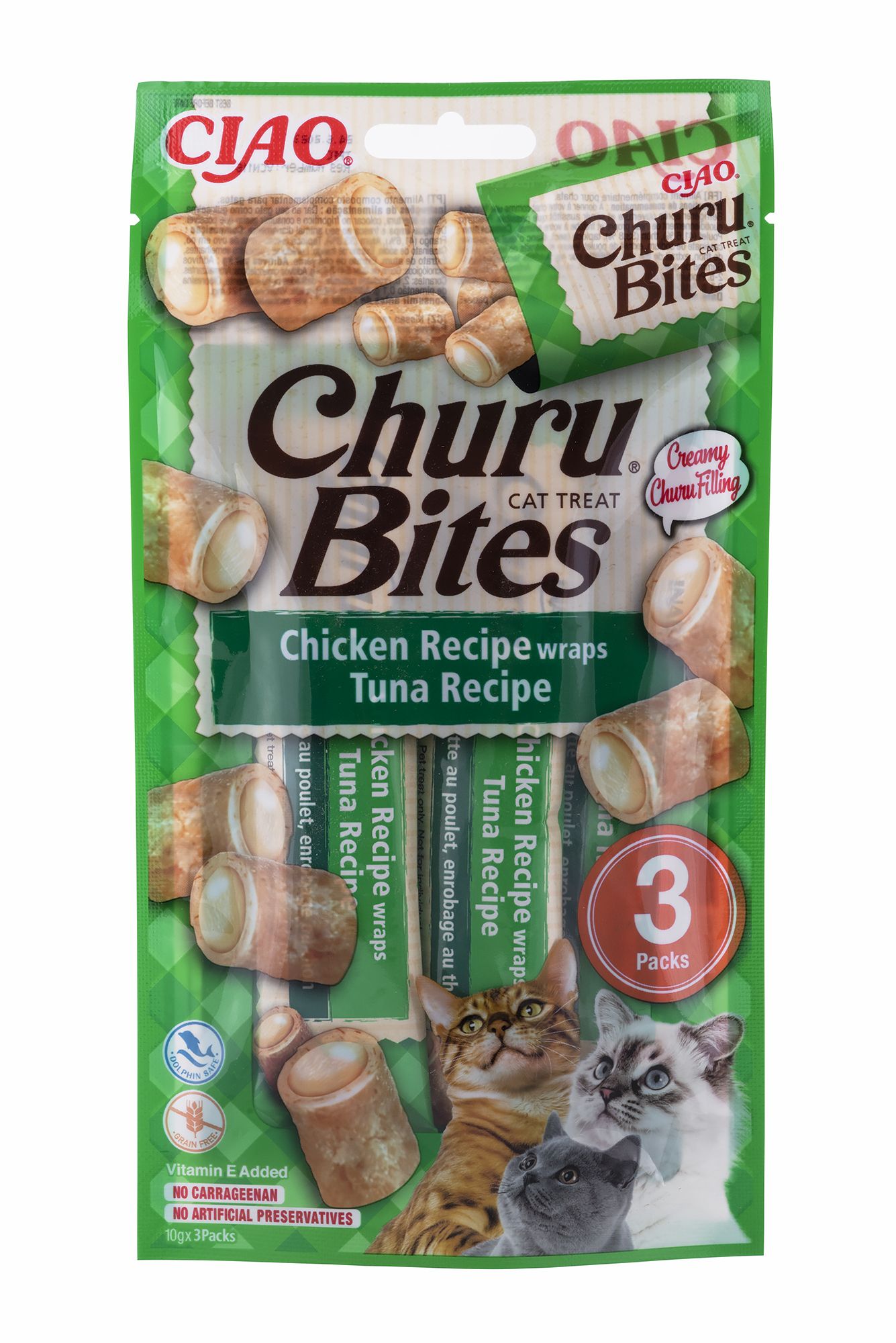 INABA Churu Bites Tuna with chicken - cat treats - 3x10 g