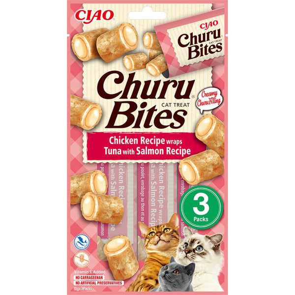 INABA Churu Bites Chicken with tuna and salmon - cat treats - 3x10 g