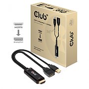 CLUB3D HDMI 2.0 TO DISPLAYPORT 1.2 4K60HZ HDR M/F ACTIVE ADAPTER Black