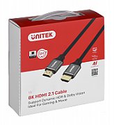 UNITEK HDMI CABLE 2.1, 8K 60HZ, 4K 120HZ, 5M,C140W