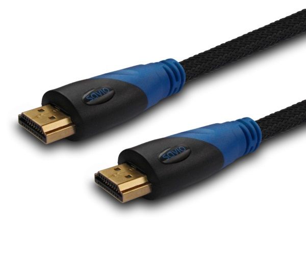 Savio CL-07 HDMI cable 3 m HDMI Type A (Standard) Black,Blue
