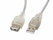 Lanberg CA-USBE-12CC-0018-TR USB cable 1.8 m USB 2.0 USB A Transparent