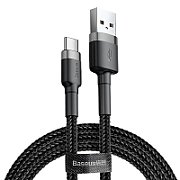 Cable Baseus Cafule CATKLF-CG1 (USB 2.0 - USB type C  2m grey and black color)