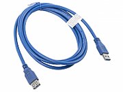 Cable Lanberg CA-US3E-10CC-0018-B (USB 3.0 M - USB 3.0 F 1,8m blue color)
