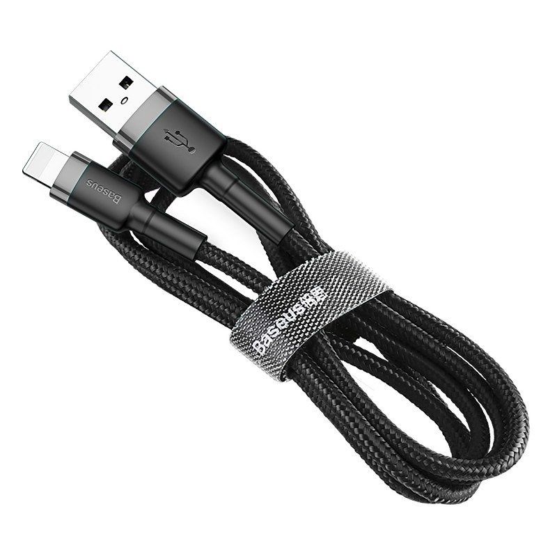 Cable Lightning USB Baseus Cafule 1.5A 2m (gray and black)
