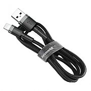Cable Lightning USB Baseus Cafule 1.5A 2m (gray and black)