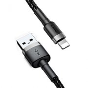 Cable Lightning USB Baseus Cafule 1.5A 2m (gray and black)