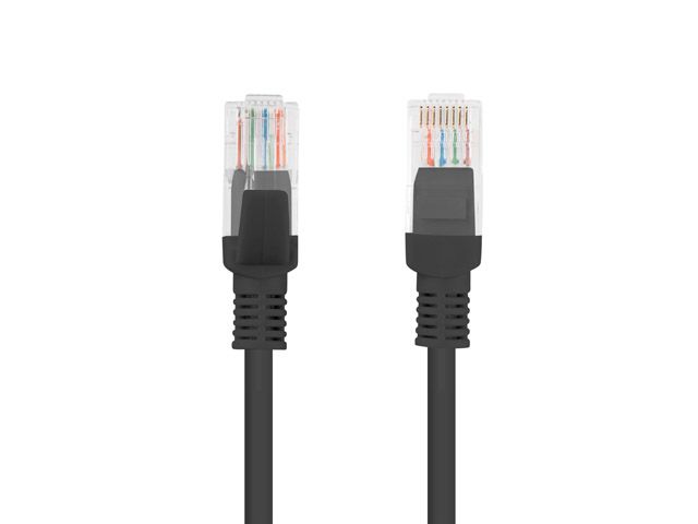 Patchcord UTP Lanberg PCU5-10CC-2000-BK (RJ45 - RJ45  20m U/UTP 5e black color)