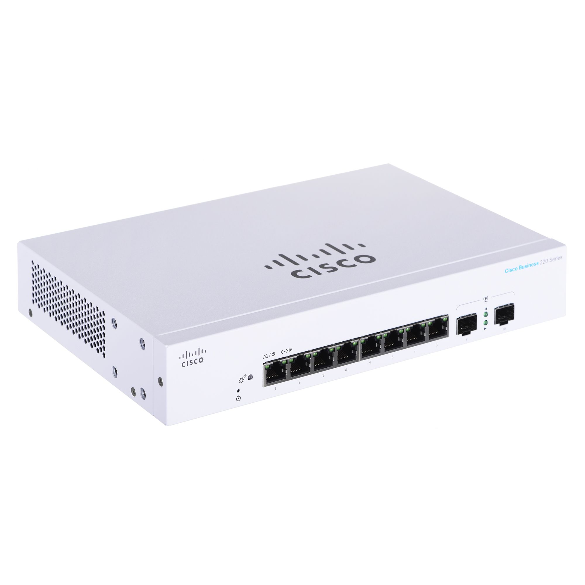 Switch Cisco CBS220-8T-E-2G-EU, 8 porturi 10/100/1000 Mbps